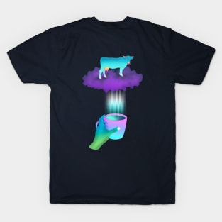 Morning space cow and coffee cup T-Shirt